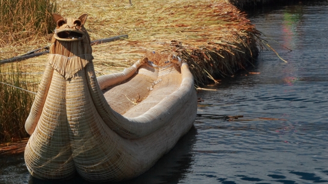 Totora Reed Boat at Lake Titicaca