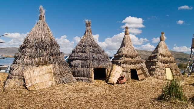 Uros Buildings at Lake Titicaca