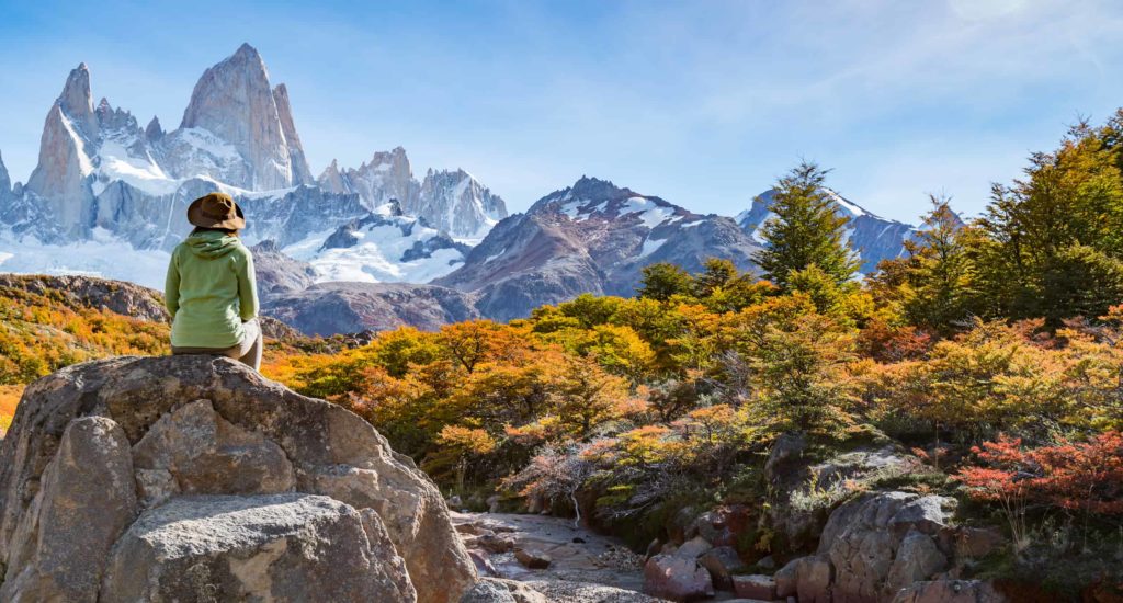 women overlooking autumn views